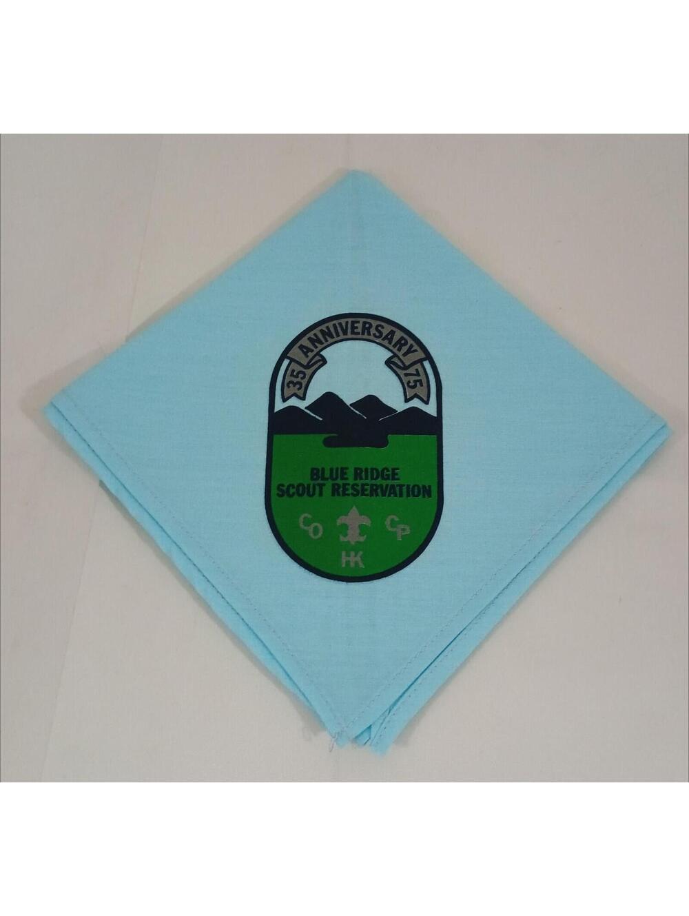 NECKERCHIEF 35 Anniversary 75 BLUE Ridge Scout RESERVATION CO HK CP Boy BSA